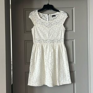 Flirty White Lace Mini Dress🤍